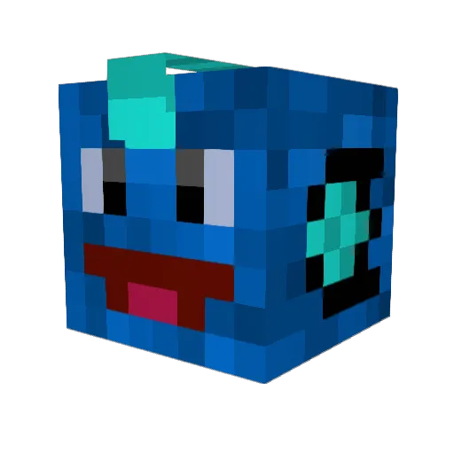 GangShlt Minecraft avatar head, 3D render