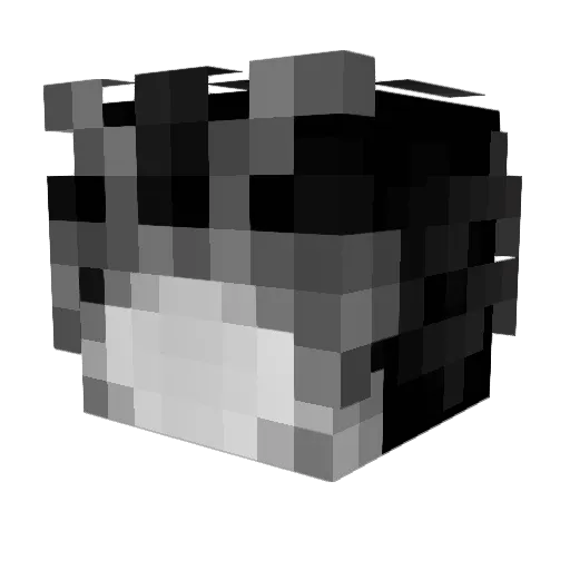 GangUp Minecraft avatar head, 3D render