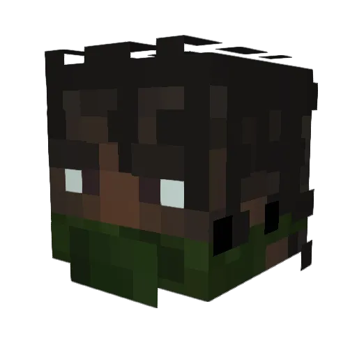 Gang_Affiliated Minecraft avatar head, 3D render