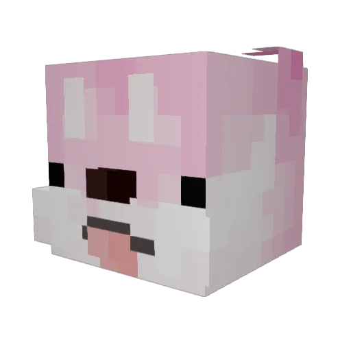 Gang_wol Minecraft avatar head, 3D render