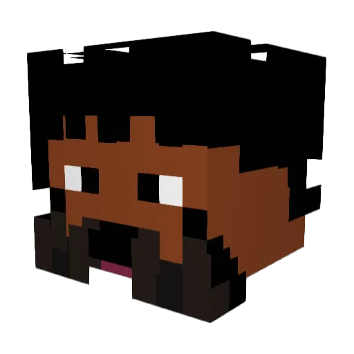 Gangalanche Minecraft avatar head, 3D render