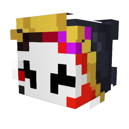 Gangalangtato Minecraft avatar head, 3D render