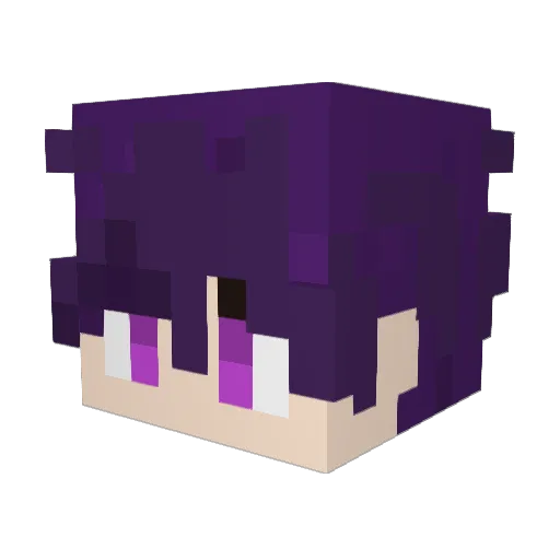 Ganggei Minecraft avatar head, 3D render