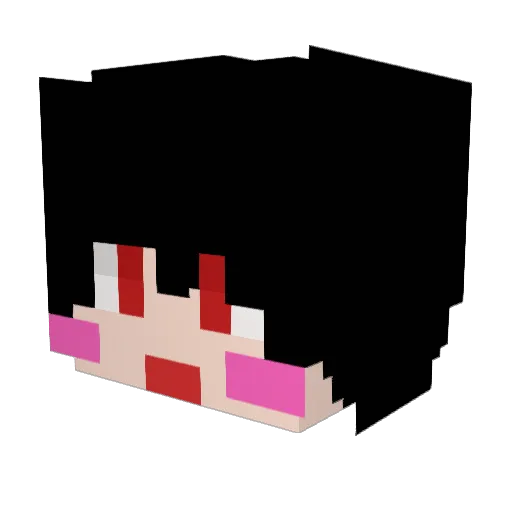 Gangkeu Minecraft avatar head, 3D render