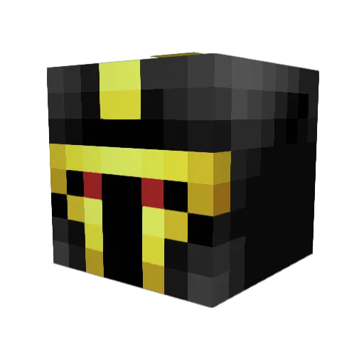 Ganglati Minecraft avatar head, 3D render