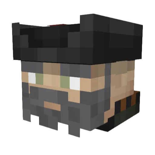 Gangplankenjoyer Minecraft avatar head, 3D render