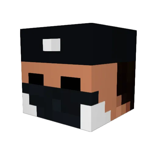 GangstaChicago Minecraft avatar head, 3D render