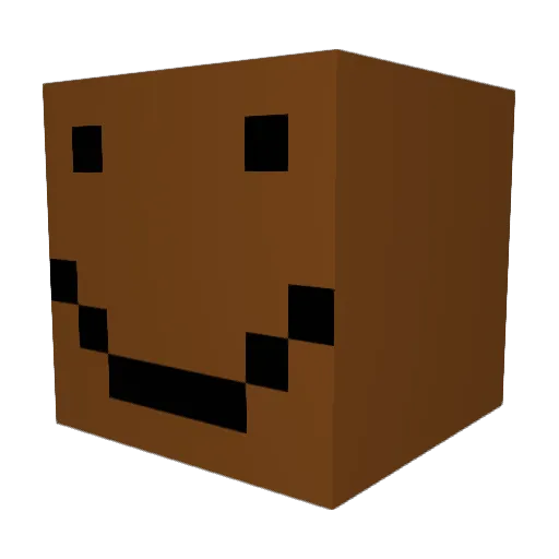 GangstaMelle Minecraft avatar head, 3D render