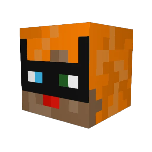 GangstaSquirrel Minecraft avatar head, 3D render