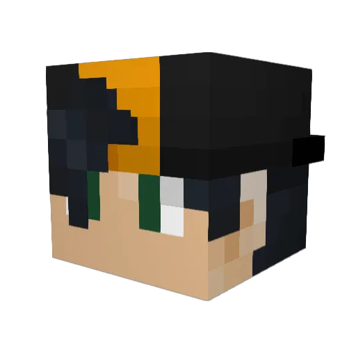 Gangsta_Craft Minecraft avatar head, 3D render