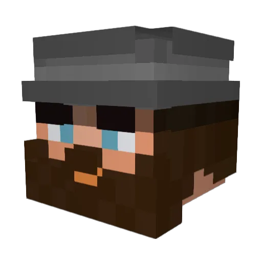 GangsterGeorg Minecraft avatar head, 3D render