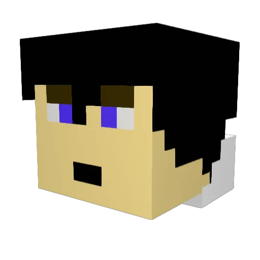 GangsterSeb08 Minecraft avatar head, 3D render