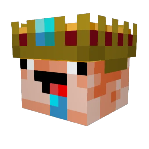 GangstrDora Minecraft avatar head, 3D render