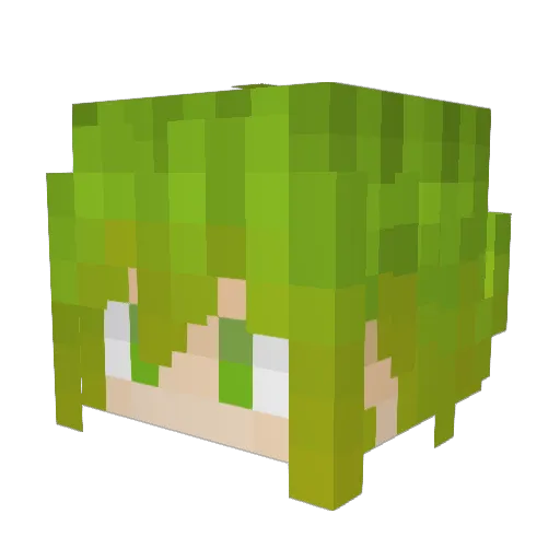 Gangtan_ Minecraft avatar head, 3D render