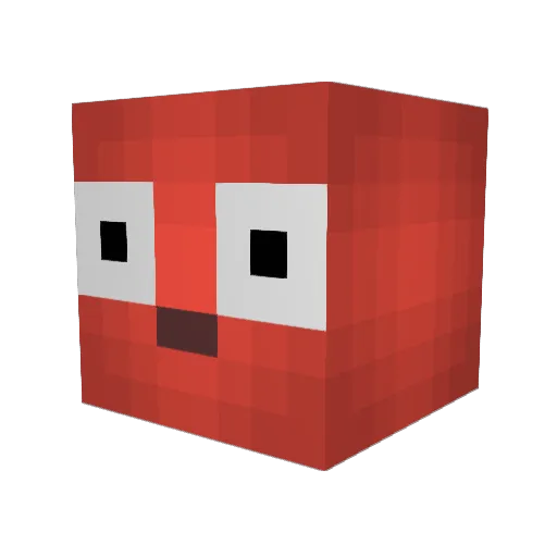 Gangu1 Minecraft avatar head, 3D render