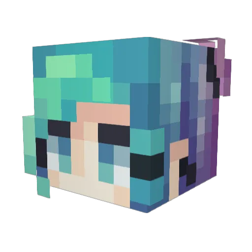 Ganguleigh Minecraft avatar head, 3D render