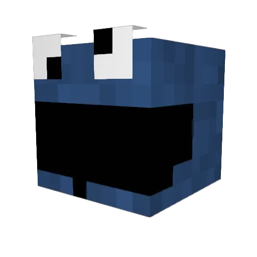 Ganimo Minecraft avatar head, 3D render