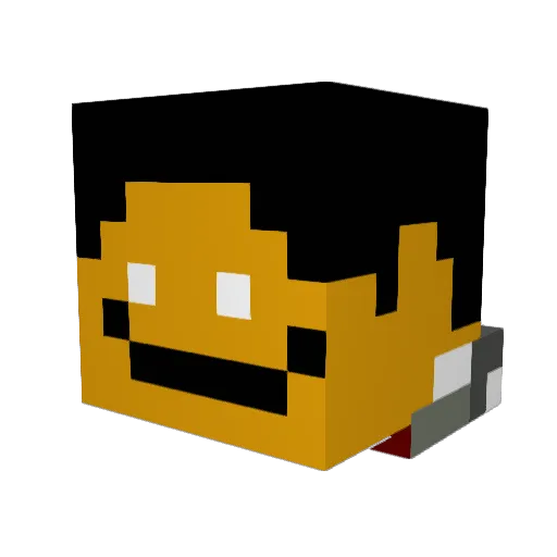 GanjLord Minecraft avatar head, 3D render