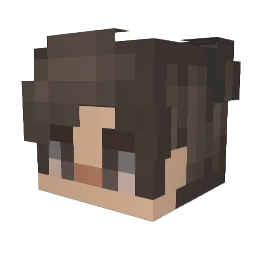 GanjaMalnaty Minecraft avatar head, 3D render