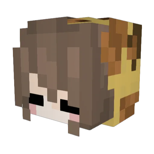 GanjalfRoro Minecraft avatar head, 3D render