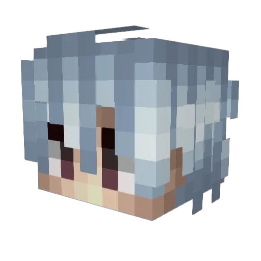 Gankaii Minecraft avatar head, 3D render