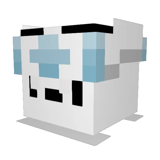 Gankick Minecraft avatar head, 3D render