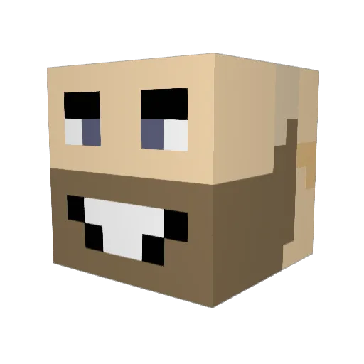 Gankztr Minecraft avatar head, 3D render