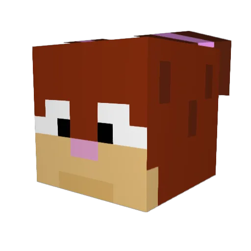 Ganmo109 Minecraft avatar head, 3D render