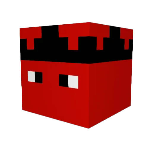 Gannow Minecraft avatar head, 3D render