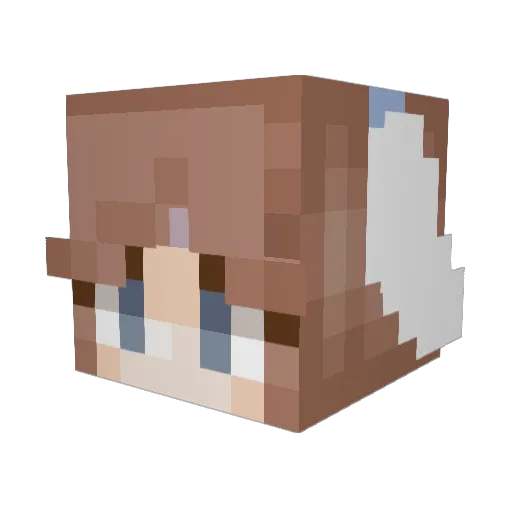 Ganomal Minecraft avatar head, 3D render