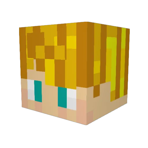 Ganomigas Minecraft avatar head, 3D render