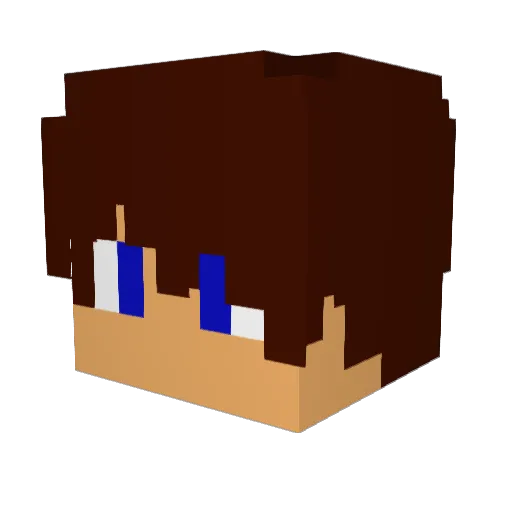 Ganorzek Minecraft avatar head, 3D render