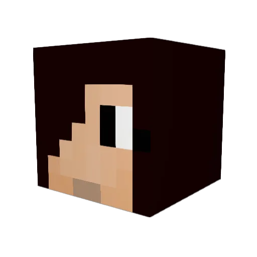 Ganriella72 Minecraft avatar head, 3D render