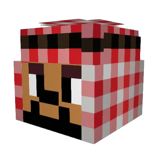 Ganskie_ Minecraft avatar head, 3D render