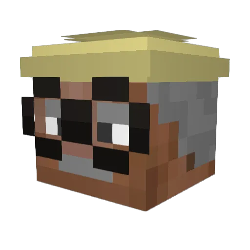 Ganslamgir Minecraft avatar head, 3D render