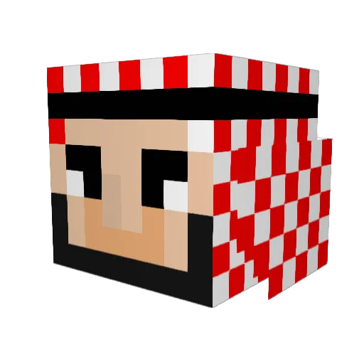 GantZuQQ Minecraft avatar head, 3D render