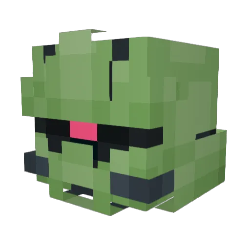 GantZzz Minecraft avatar head, 3D render