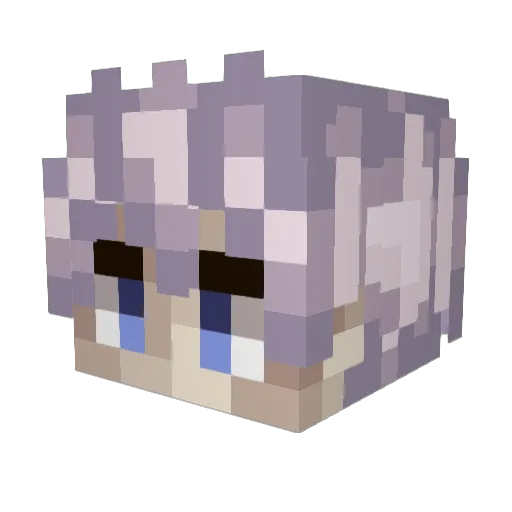 Ganterw0w Minecraft avatar head, 3D render