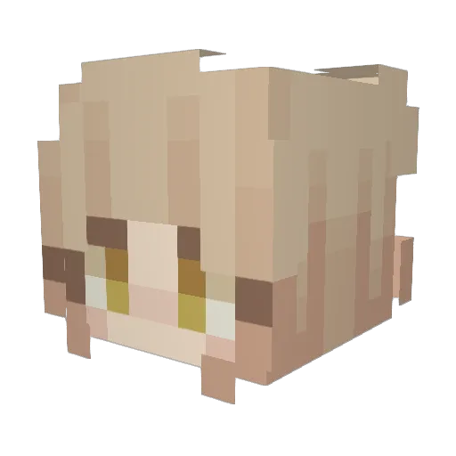 Gantry Minecraft avatar head, 3D render