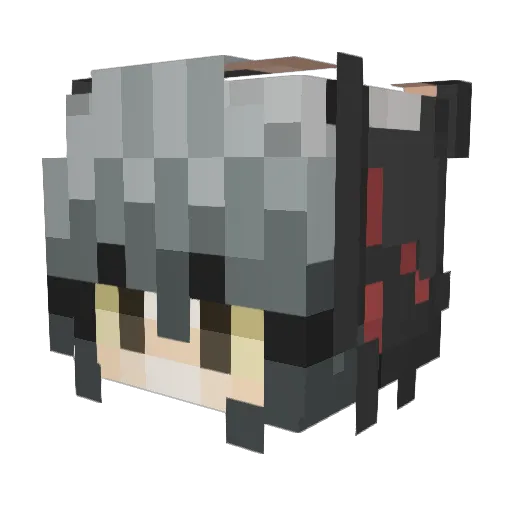 Ganysbu Minecraft avatar head, 3D render