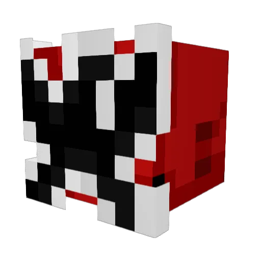 GanzoMAN Minecraft avatar head, 3D render