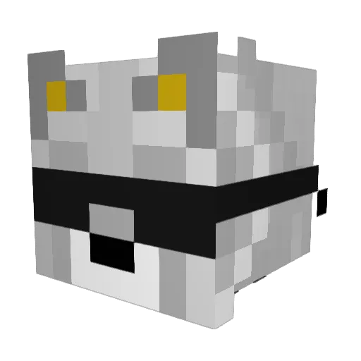 Gaozi1 Minecraft avatar head, 3D render