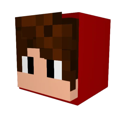 Gapie Minecraft avatar head, 3D render