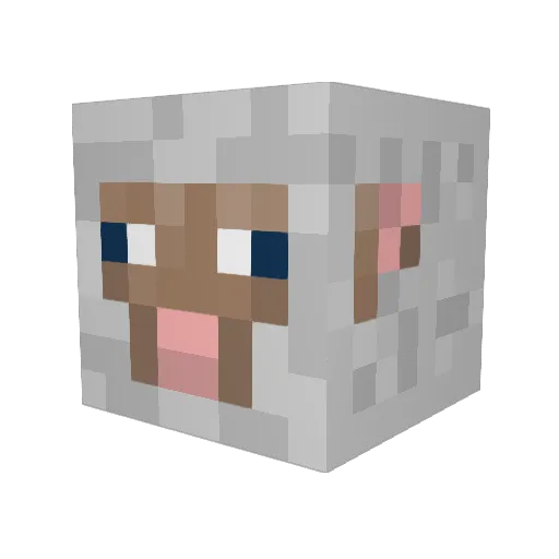 Gapingparty Minecraft avatar head, 3D render