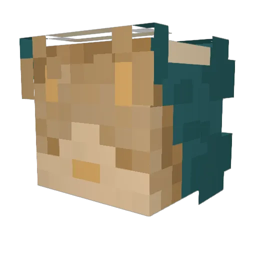 Gapkert Minecraft avatar head, 3D render