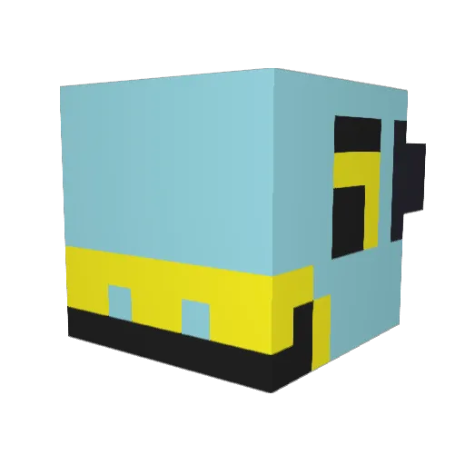 Gapnys Minecraft avatar head, 3D render