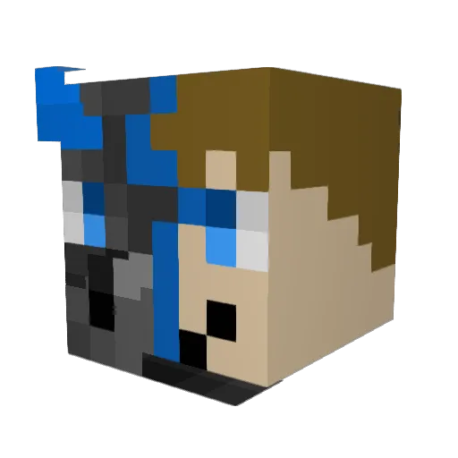 Gappln Minecraft avatar head, 3D render