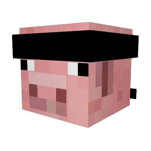 GaqualaQvX_ Minecraft avatar head, 3D render
