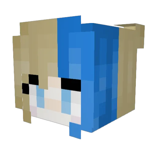 GarQueen Minecraft avatar head, 3D render