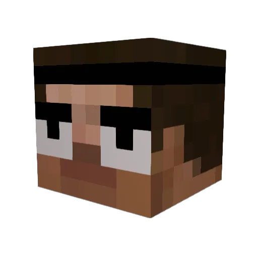 GarTrop Minecraft avatar head, 3D render